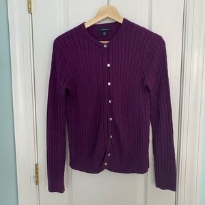 Lands end cable cardigan